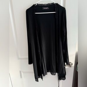 Victoria’s Secret - XS- Elegant Black Lace Trim Robe